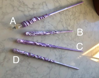 Light purple toned wands