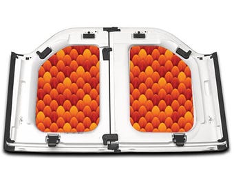 Custom Jeep Headliner: Dragon Scales Print for Wrangler Gladiator Freedom Panels