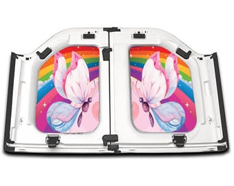 Rainbow Butterfly Headliner for Jeep Wrangler Gladiator (UV-Resistant Ink)