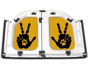 Jeep Wrangler Gladiator Headliner: Paw Print Peace Sign Customization