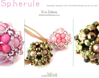 bead pattern / tutorial / instruction - NY 130 - Spherule - beaded bead - instructions for personal use only