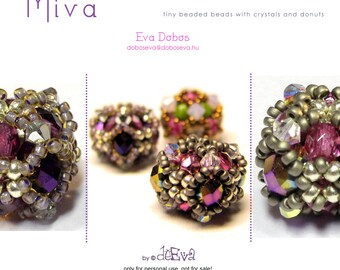 bead pattern / tutorial / instruction - BB Miwa - beaded bead - pdf instruction only for personal use only