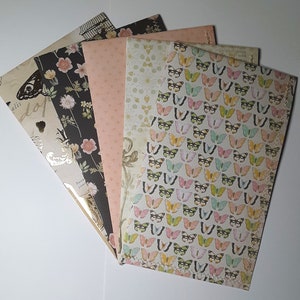 buste postali di carta grandi - nere - rosa - farfalla - floreali
