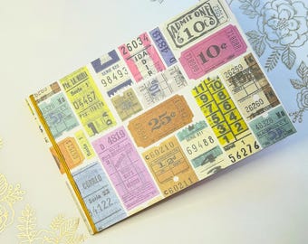 Lavender Ticket Pattern Mini Photo Album, Holds 12 Photos (4x6)