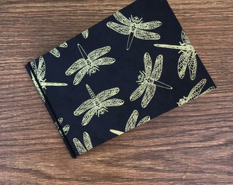Dragonfly Mini Photo Album: Gold Outline, Holds 12 Photos