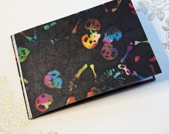 Rainbow Skeleton Bone Mini Photo Album: Handmade 4x6 Keepsake