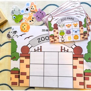 Toddler Busy Book Animal Pattern Activity, Printable Animal Matching ...