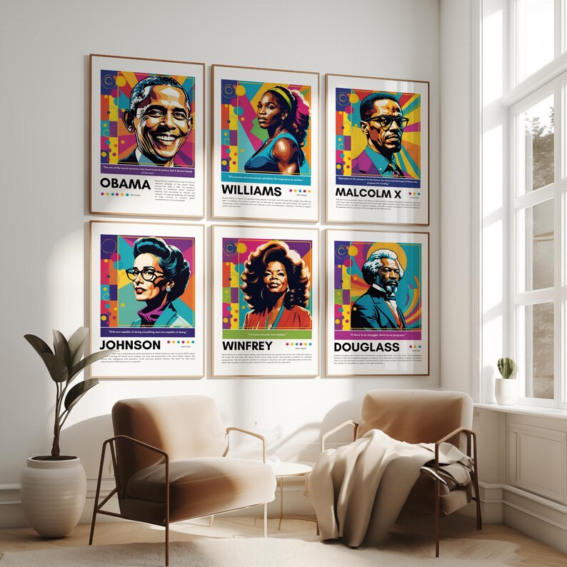 Notablbe Poster Set of 15 Famous Black People, Black History Month Bulletin Board ...