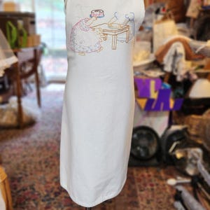 Hand Embroidered Youth Large/Adult Small  Apron