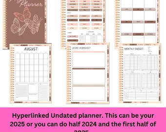Hyperlinked Undated Planner. Not for resale!