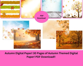 Autumn Digital Paper!! PDF!! Can be uploaded  to any annotation app