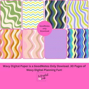 Golvend digitaal papier! Alleen GoodNotes downloaden!! 30 pagina&#39;s plezier!