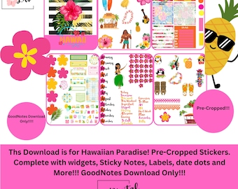 Hawaiian Paradise!! GoodNotes Only!!! Pre-Cropped!!!