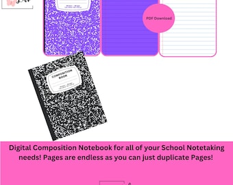 Purple Composition Notebook! PDF Download!!