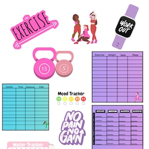 Fitness Pack and Widgets!! PreCropped!!! GoodNotes Only!!