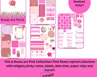 Roses are Pink! Goodnotes Only Download!!! Pre cropped!!!