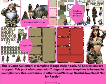 Camo Collection! Noteful or GoodNotes Download.