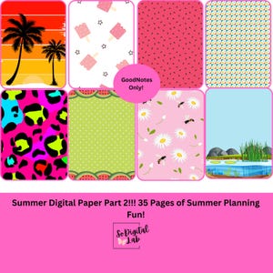 Sommer Digital Paper Teil 2!!! GoodNotes Nur !! 35 Seiten!!!