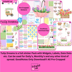 Tulpen-Träume, beschnitten!!!! GoodNotes Nur zum Herunterladen !!! 13 Seiten voller Spaß !!!