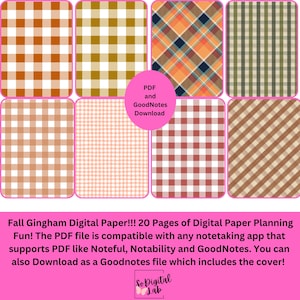Herfst gingang digitaal papier! 20 pagina&#39;s!! PDF en GoodNotes downloaden!