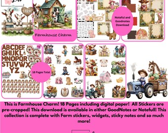 Farmhouse Charm! 19 pages total! Precropped!! Not for resale!!