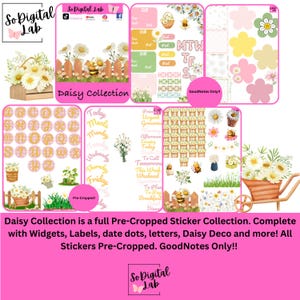 Daisy-collectie. Voorgesneden!!! Alleen GoodNotes!!!