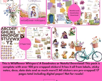 Wildflower Whispers! Goodnotes or Noteful Download! 17 Pages total! Not for resale!!
