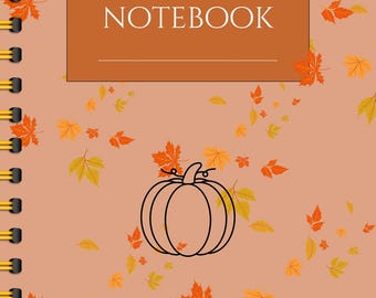Fall notebook. PDF version. Can be uploaded to GoodNotes or any other digital platform. Can also be printed.