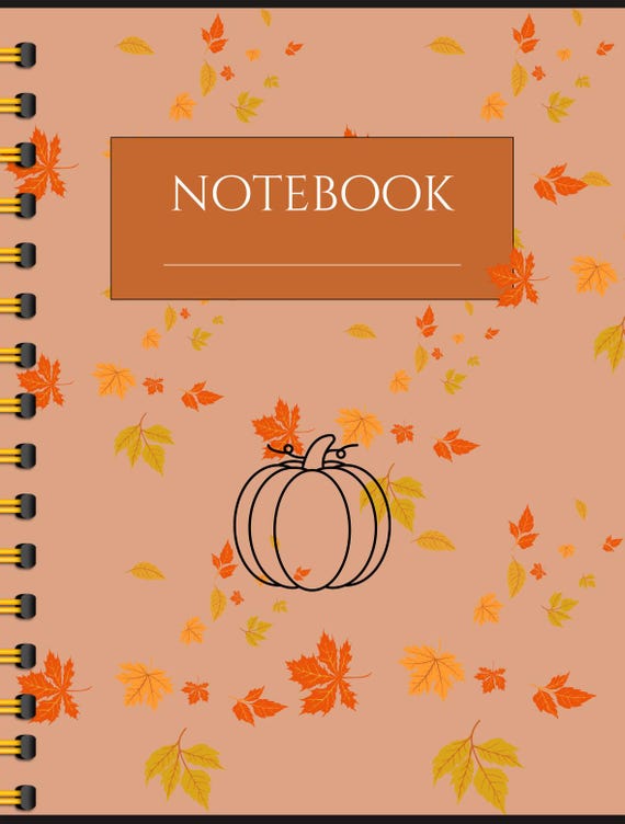 Fall notebook. PDF version. Can be uploaded to GoodNotes or any other digital platform. Can also be printed.