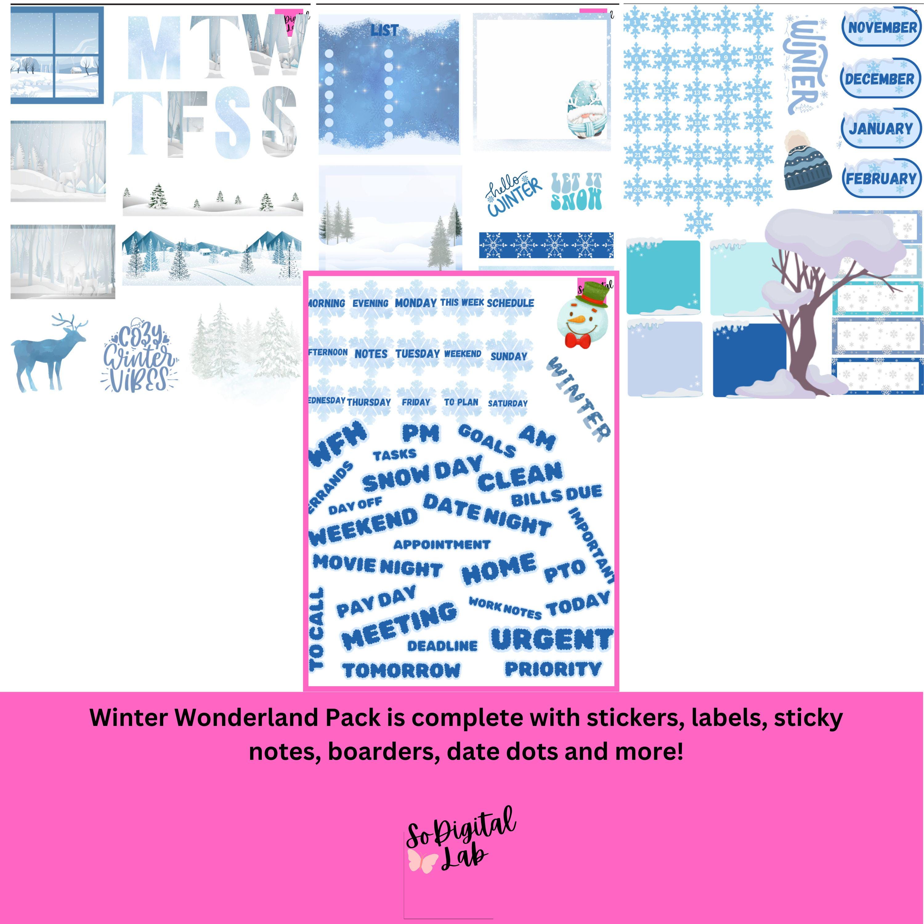 Winter Wonderland PNG/ Precropped Stickers for Goodnotes Only!! 13 ...