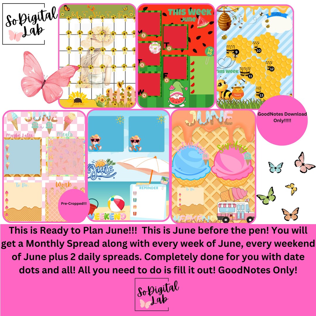 June Ready to Plan!! This is June Pre-done for You! Just Fill It Out ...