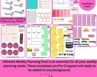 Ultimate Weekly Planning Pack! Goodnotes Only!! PreCropped!!!