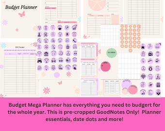 Budget Mega Planner. Goodnotes Only! Precropped!!!