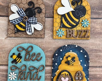 ADD ON Honey Bee MINI Arch Interchangeable Tabletop Sign | Interchangeable Decor | Farmhouse Decor