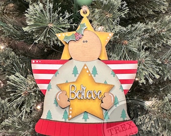 Christmas Ornament | Believe Angel Christmas Ornament