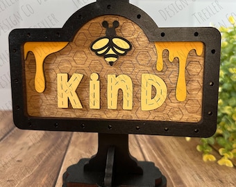ADD ON Bee Kind for Mini Sign Post Interchangeable Tabletop Sign | Interchangeable Decor | Farmhouse Decor