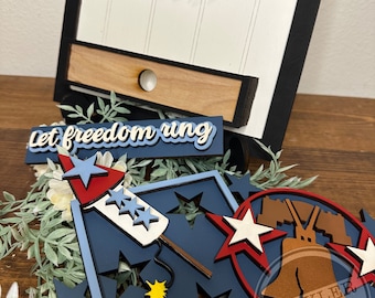 Let Freedom Ring Farmhouse Interchangeable Pocket Insert