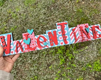 VALENTINE Chunky Wooden Sign | Shelf sitter | Valentine Mantel Decor