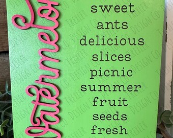 Watermelon Sign | Shelf Sitter | Home | Summer | Watermelon |Farmhouse Decor | Summer Decor | Watermelon Decor