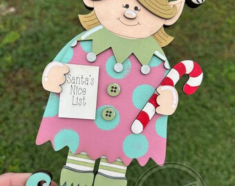 Girl Elf Shelf Sitter, Christmas Shelf Sitter, Christmas Decor