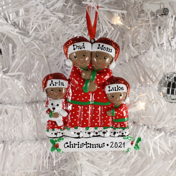 Christmas Family Pajamas African American Etsy