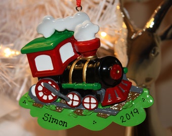 Adorno De Tren Choo Choo, Adorno Navideño De Tren Personalizado