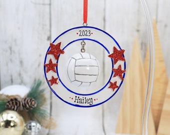 Personalized Volleyball Player Christmas Ornament