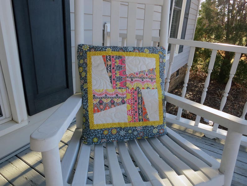 Free Spirit Fabrics Spinning Pinwheel Quillow-quilt in a pillow READY TO SHIP Throw Free Shipping!