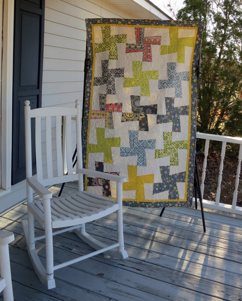 Free Spirit Fabrics Spinning Pinwheel Quillow-quilt in a pillow READY TO SHIP Throw Free Shipping!