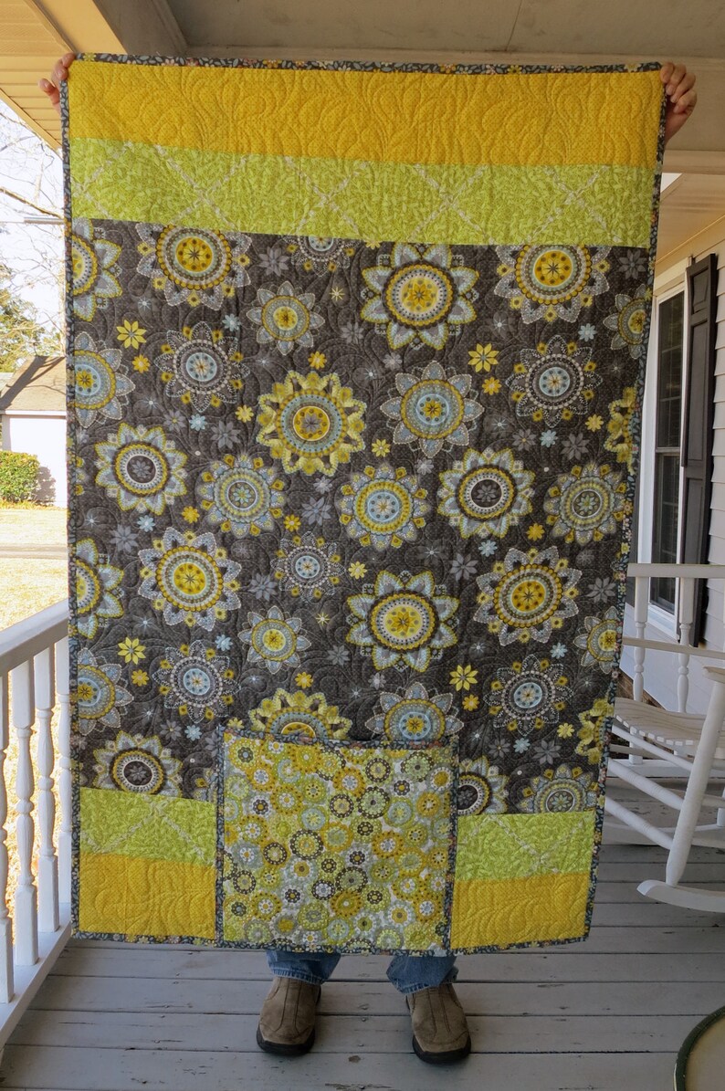 Free Spirit Fabrics Spinning Pinwheel Quillow-quilt in a pillow READY TO SHIP Throw Free Shipping!