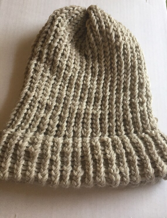 tan knit hat