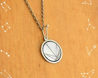 Birth Chart Sterling Silver Necklace, Personalized Astrology Jewelry - Baby Birth Gift, Zodiacal pendant