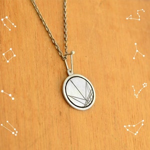 Collier signe astrologique du zodiaque en argent sterling, collier géométrique signe du zodiaque, bijoux astrologiques, collier céleste, pendentif, cadeau de naissance bébé