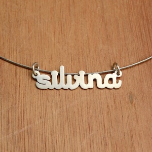 Name Necklace Pendant Sterling Silver Personalized Pendant Word image 1